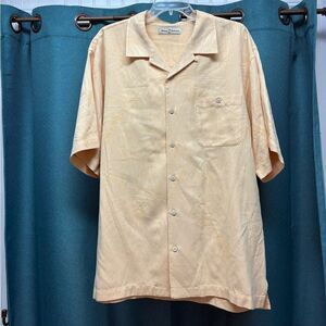 Tommy Bahama Silk Blend Yellow Button Down Size L